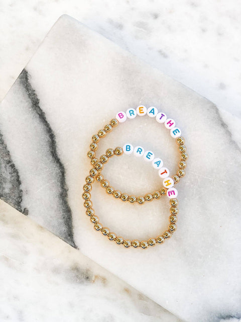 'Breathe' Bracelet Set - Gold